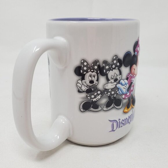 Disney Parks Minnie Mouse Emotions Embossed Coffee Mug 3D Pink Shadow Style - Picture 2 of 9